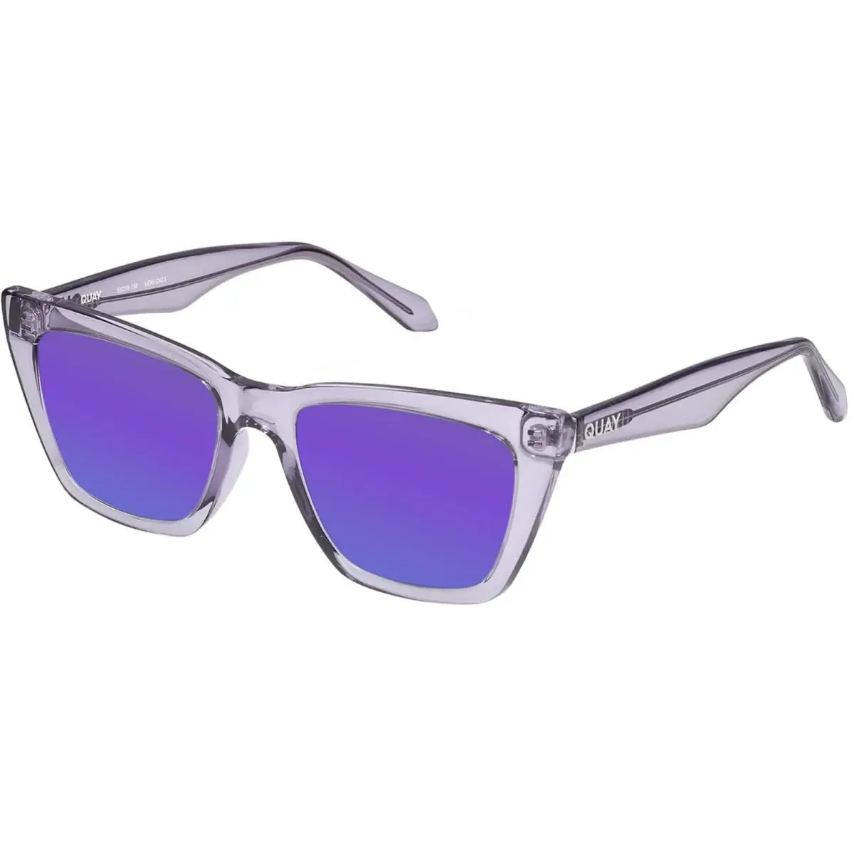 Quay Call The Shots Women`s Cat Eye Polarized Sunglasses in Sweet Pea Lilac 54mm Purple Mirror Polar by QUAY