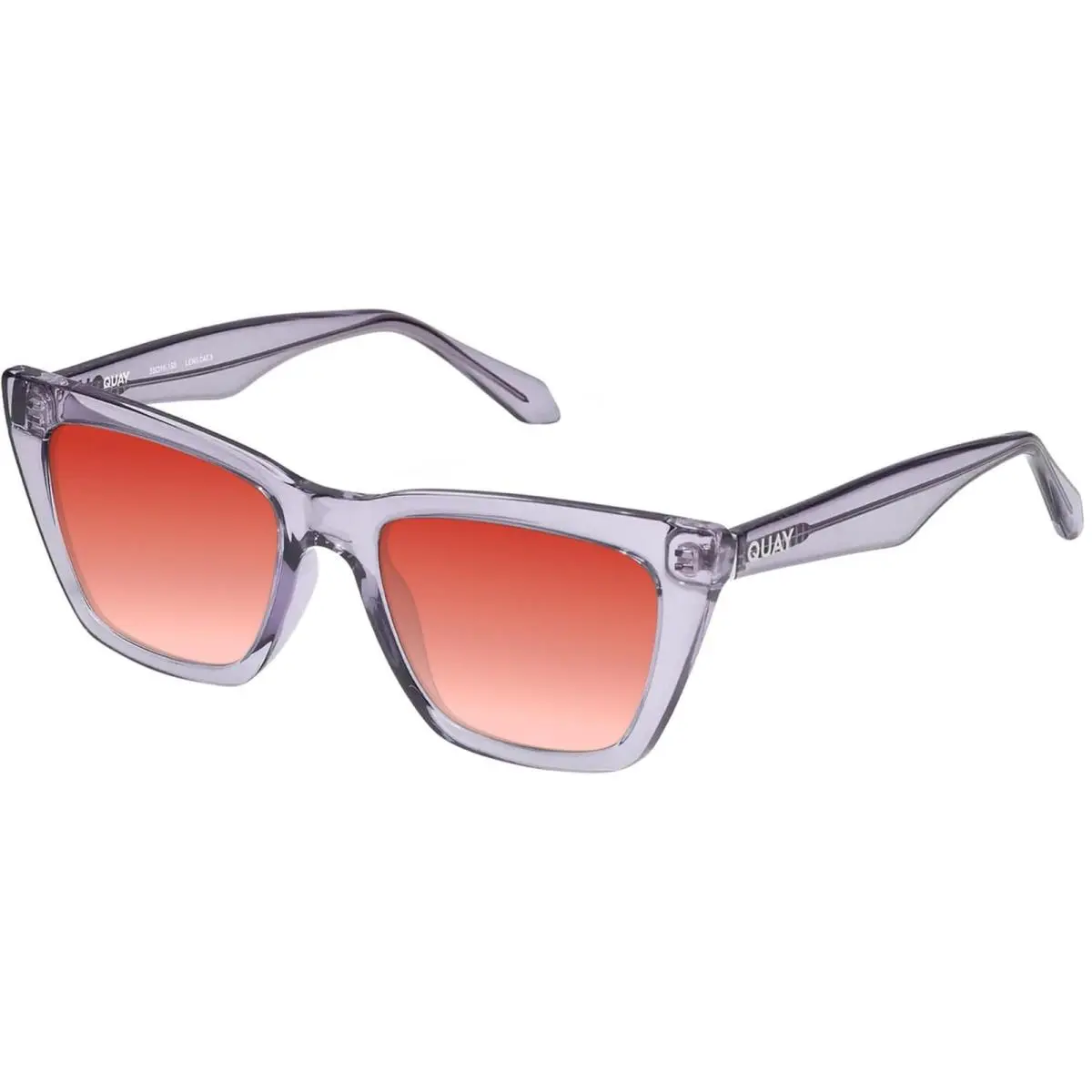 Quay Call The Shots Women`s Cat Eye Polarized Sunglasses in Sweet Pea Lilac 54mm Red Mirror Polar by QUAY