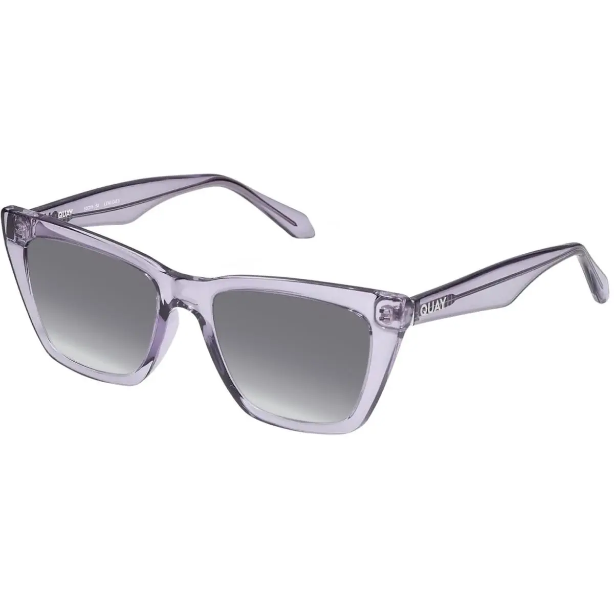 Quay Call The Shots Women`s Cat Eye Polarized Sunglasses in Sweet Pea Lilac 54mm Silver Mirror Polar by QUAY