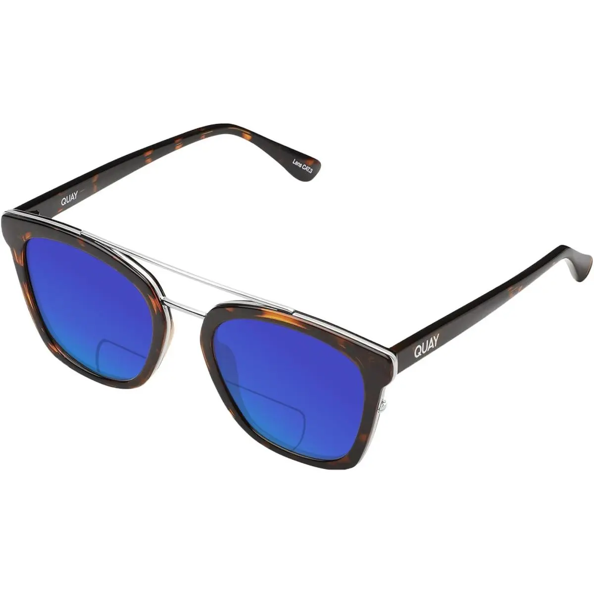 Quay Sweet Dreams Unisex Panthos Polarized Bi-focal Sunglasses in Brown Tortoise