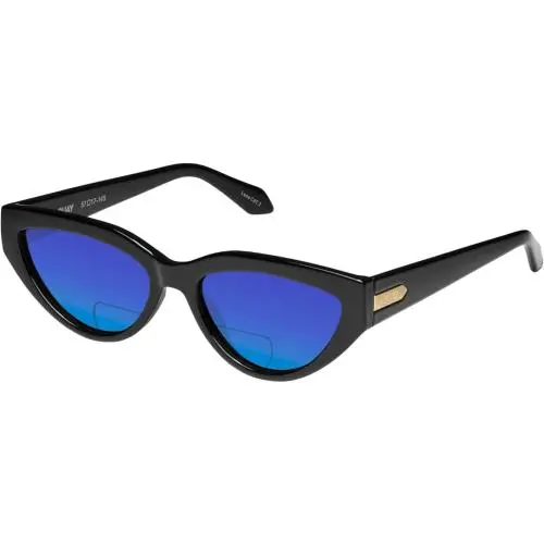 Quay Narrow Down Women`s Cat Eye Polarized Bi-focal Sunglasses Gloss Black 57 mm