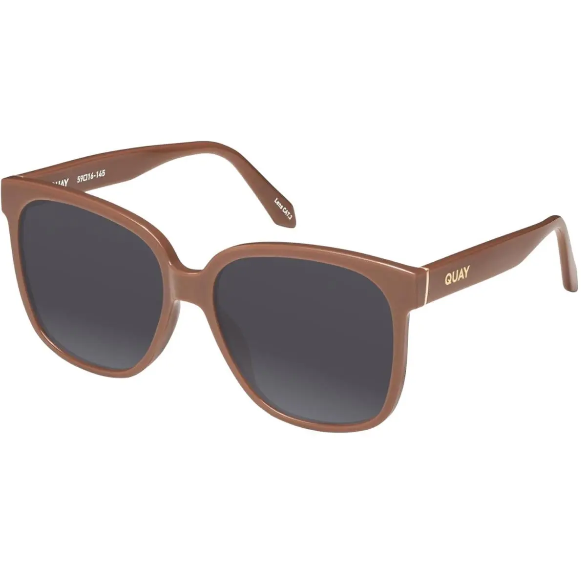 Quay Wide Awake Lady Panthos Polarized Sunglasses Gloss Tan Brown 59mm 10 Option Smoke Grey Polar by QUAY