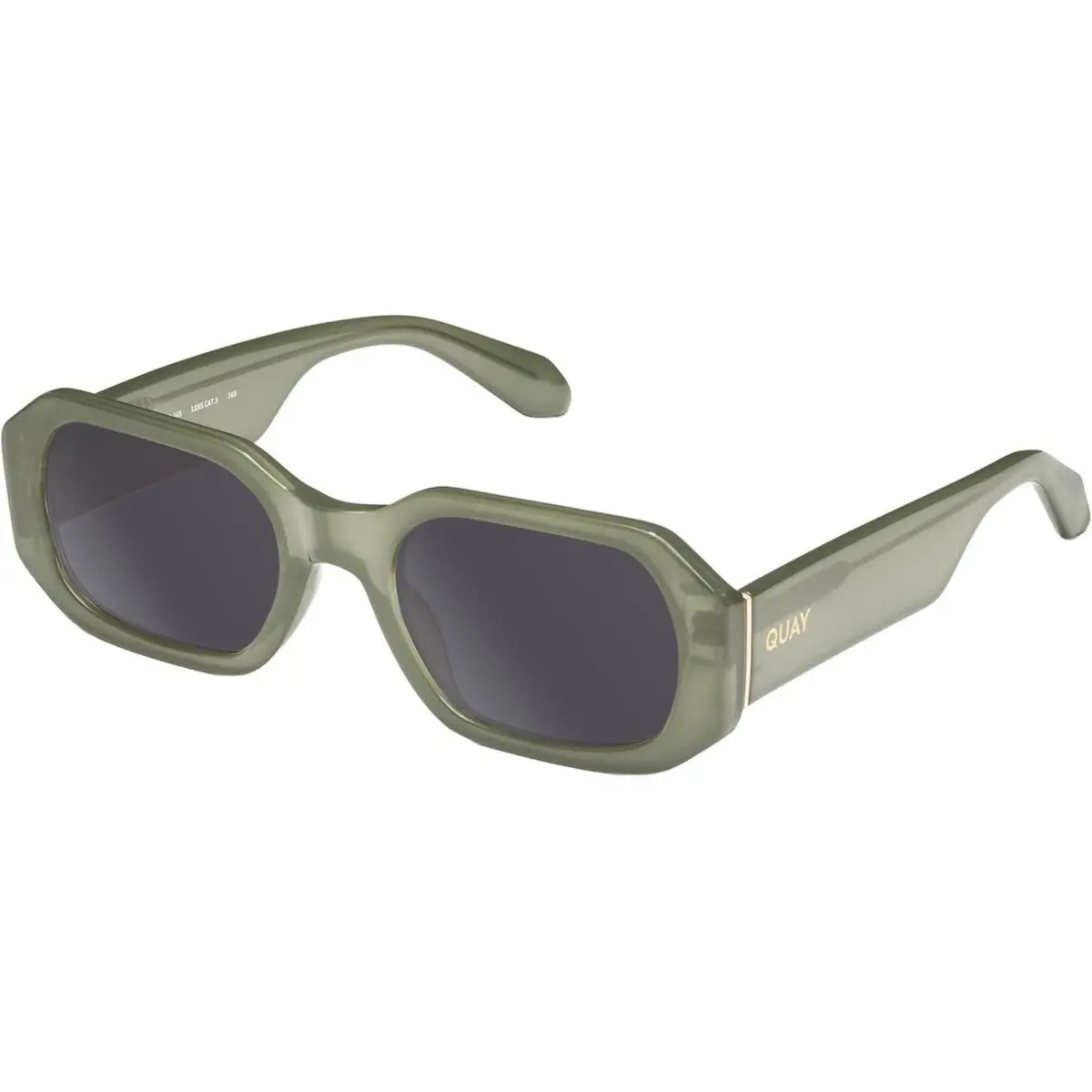 Quay Hyped Up Hexagonal Polarized Sunglasses Crystal Jade Green 53 mm 10 Options Smoke Grey Polar by QUAY