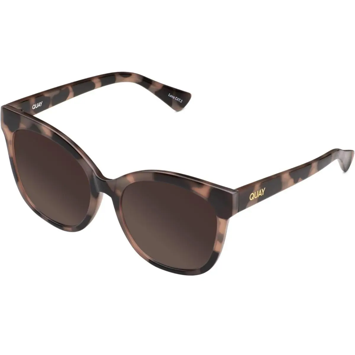 Quay It`s My Way Women Cateye Polarized Sunglasses Black Tortoise 59mm 10 Option Grey Gradient NON-Polar by QUAY