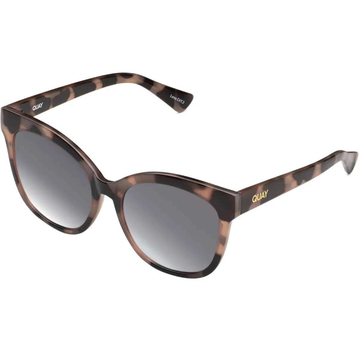 Quay It`s My Way Women Cateye Polarized Sunglasses Black Tortoise 59mm 10 Option Silver Mirror Polar by QUAY