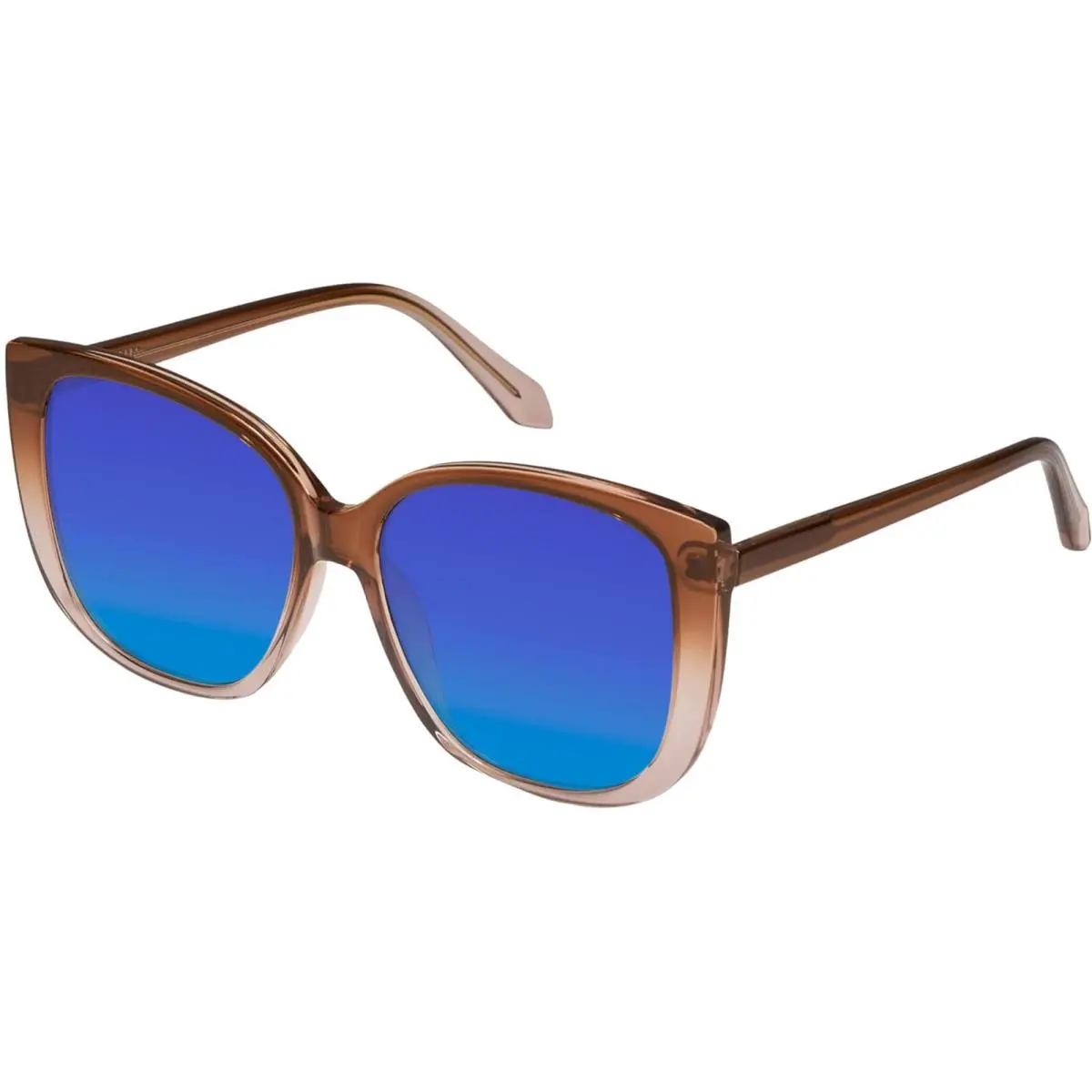 Quay Ever After Women Cat Eye Polarized Sunglasses Brown Doe 58mm 4 Lens Options Blue Mirror Polar by QUAY
