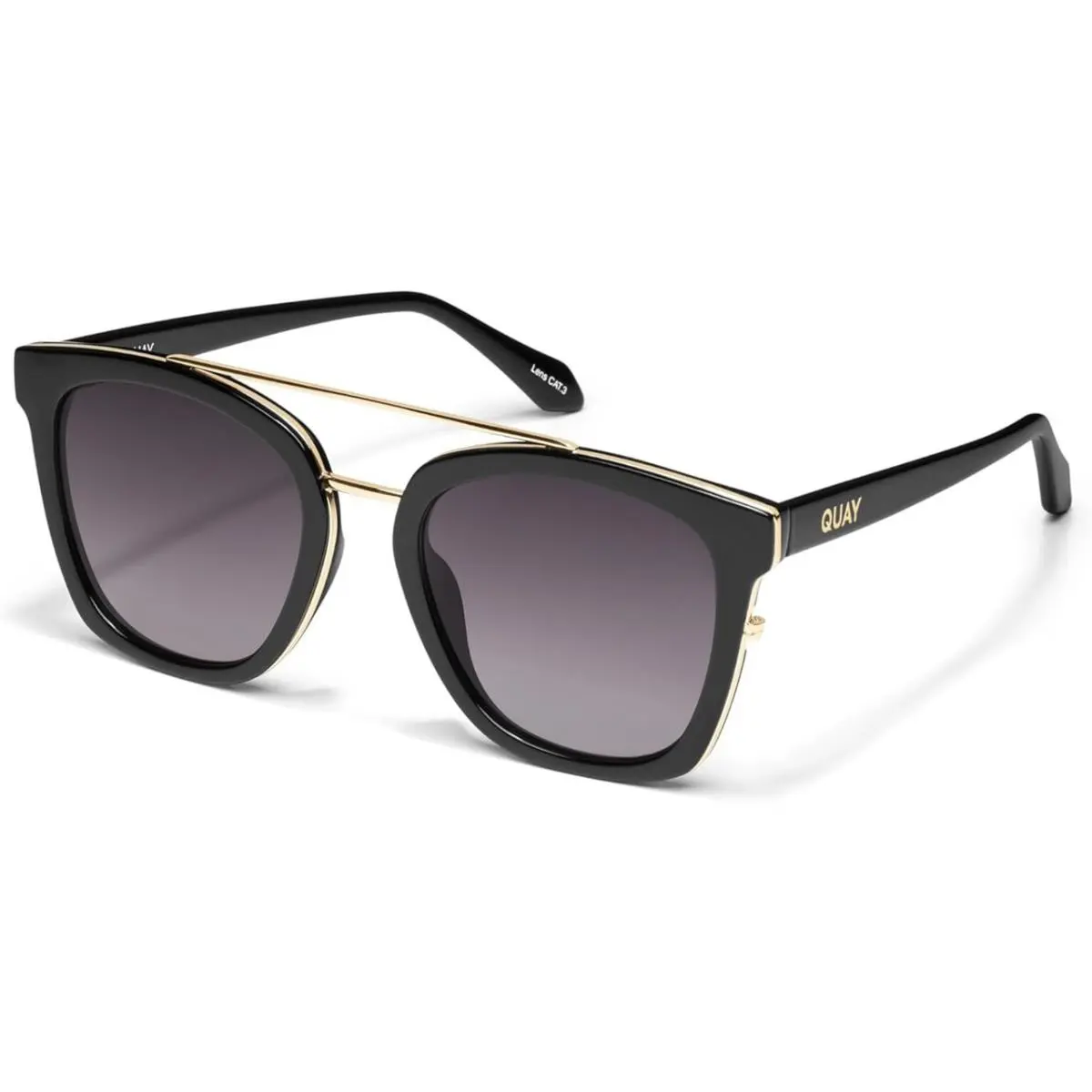 Quay Australia Sweet Dreams Unisex Panthos Sunglasses Gloss Black/smoke Grey 54m
