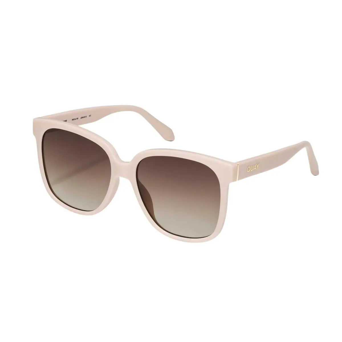 Quay Women`s Wide Awake Sunglasses Black/smoke Chambray/brown
