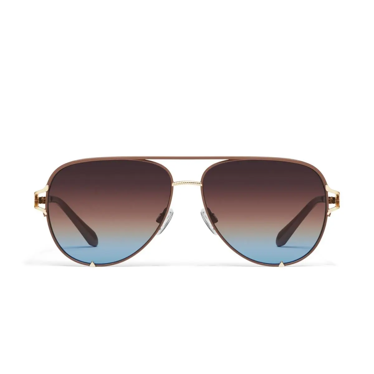 Quay High Key Twist Sunglasses For Men Women Round Lenses with UV Protection High Key