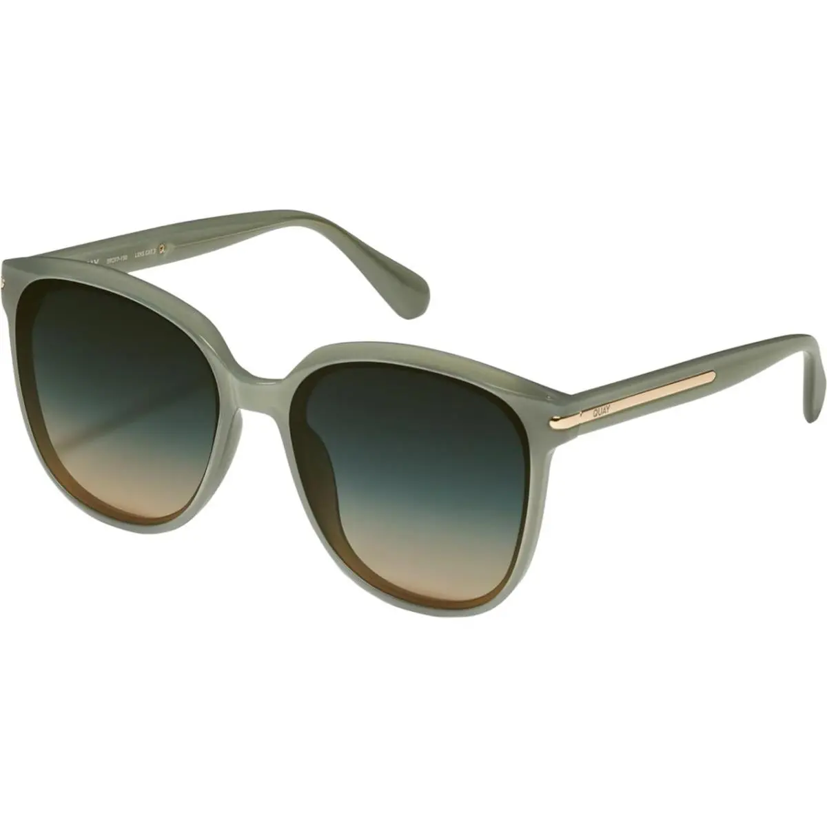 Quay Australia Rent Free Womens Panthos Sunglasses in Jade Green/green Fade 59mm