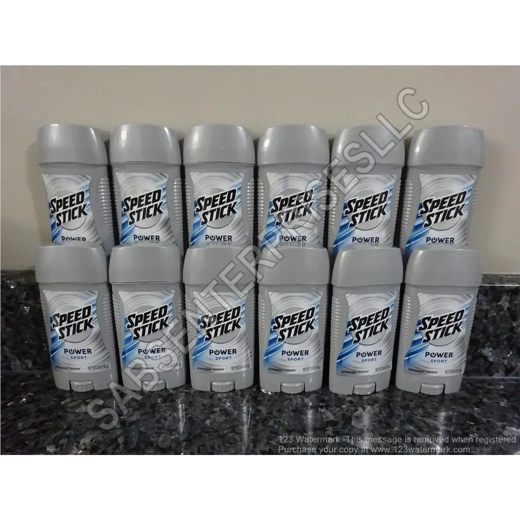 12  Power Sport Scent Men`s Solid Antiperspirant Deodorant 3.0 oz by Speed Stick
