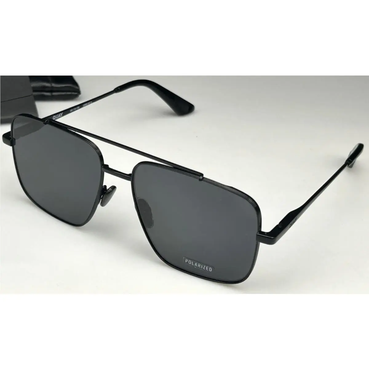 Quay Level Out Polarized Sunglasses Men`s 60mm Black Frame Gray Lens