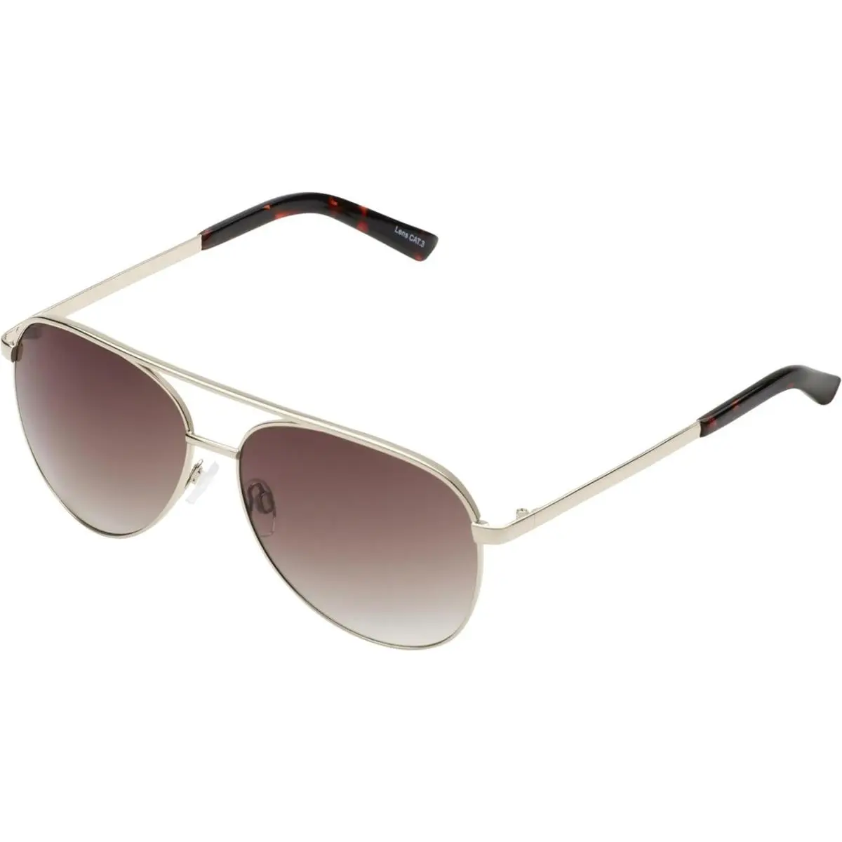 Quay Australia Vivienne Unisex Pilot Full Rim Designer Sunglasses Gold/brown 60m