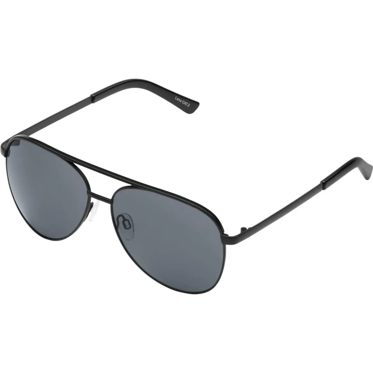 Quay Australia Vivienne Pilot Designer Sunglasses in Matte Black/smoke Grey 60mm