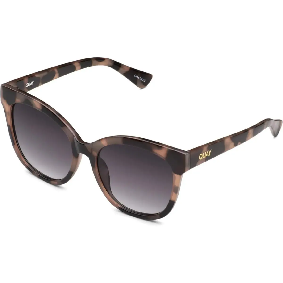 Quay Australia It`s My Way Cat Eye Sunglasses in Black Tortoise/smoke Grey 59 mm