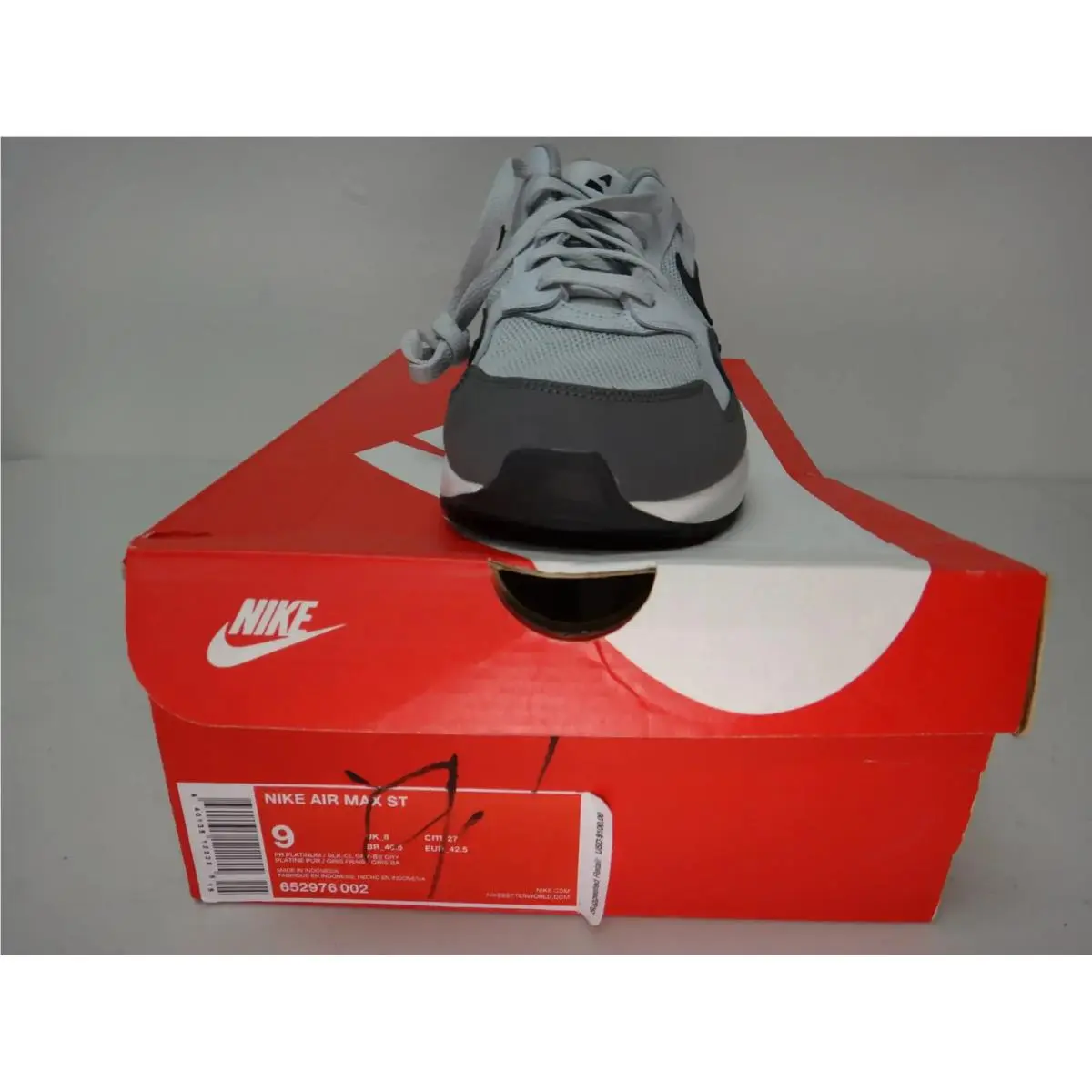Nike shoes - Air Max ST - Air Max - 652976-002 - Pure Platinum Black Cool Grey 0