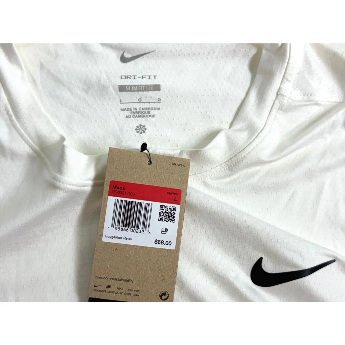 Nike clothing - Nike Court Advantage Slam Polo - DD8321100 - White (UPC: 0195866002326) 4