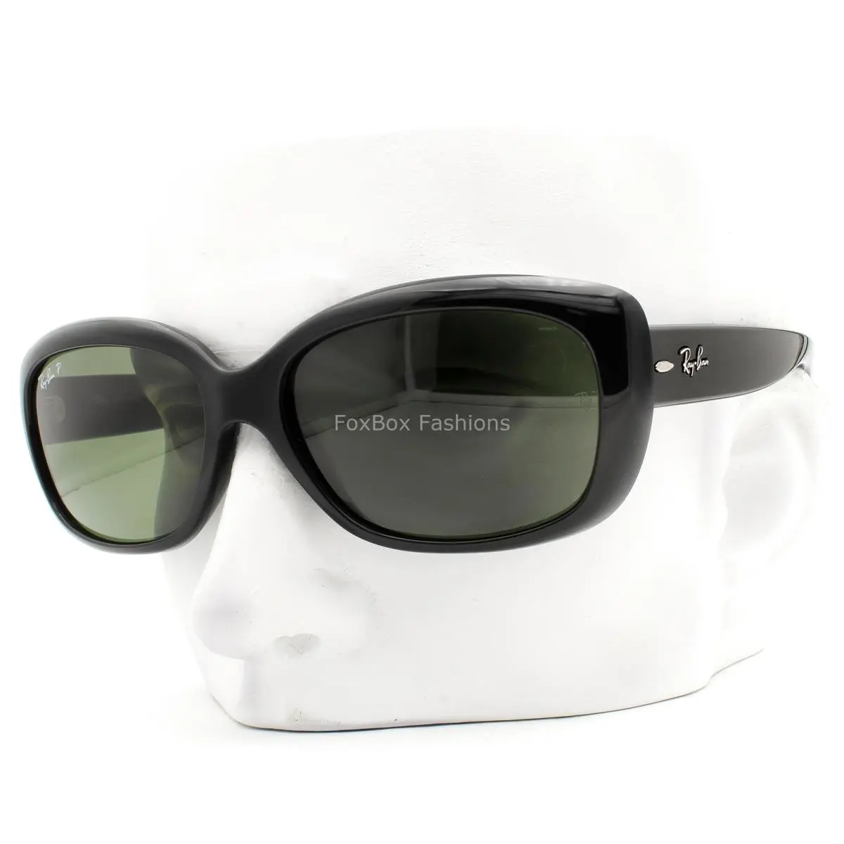 Ray-ban Jackie Ohh Sunglasses RB 4101 601/58 Gloss Black Green Polarized W/case