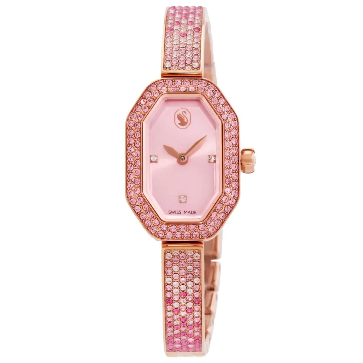 Dextera Bangle Quartz Crystal Pink Dial Ladies Watch 5717588 by Swarovski