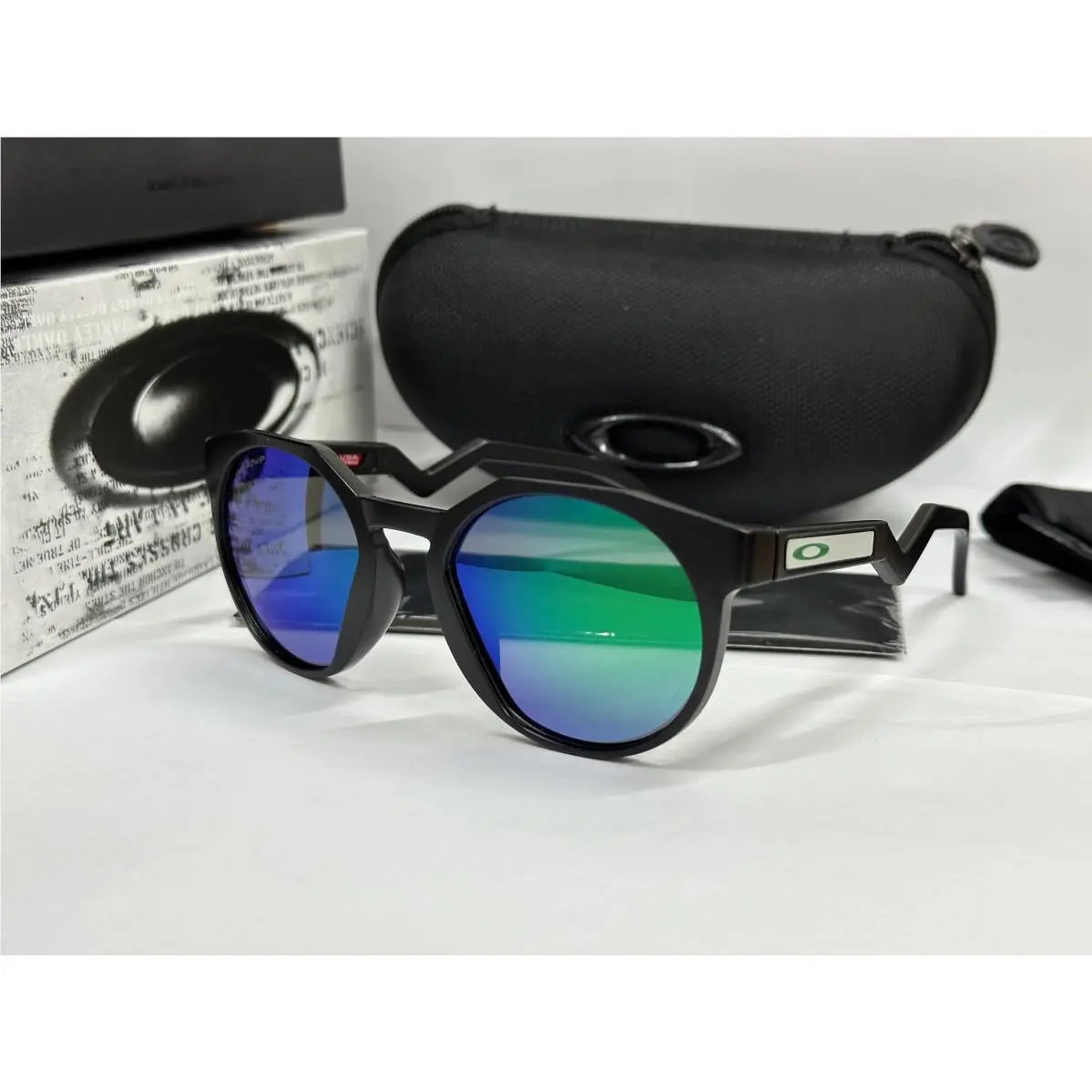 Oakley OO 9464 Hstn Matte Black Prizm Blue/red Unisex Womens Mens Sunglasses