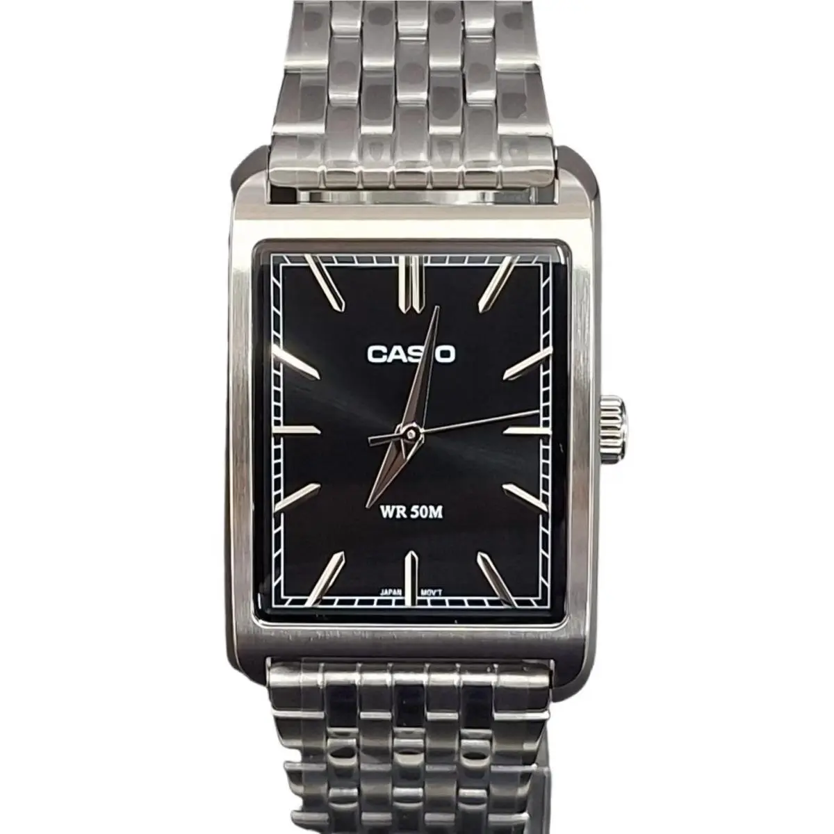 Casio MTP-B215D-1A Black Dial Analog Stainless Steel Band Men Watch