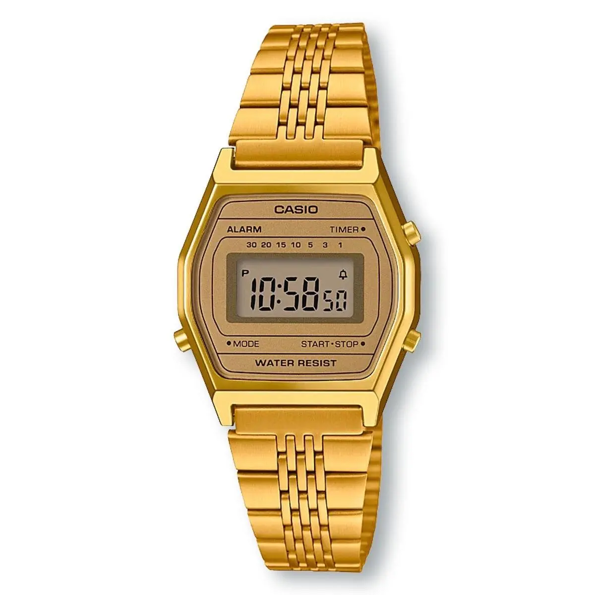 Casio Vintage LA690WGA-9D Small Face Digital Watch Gold