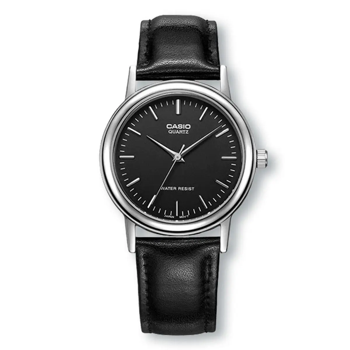 LTP1095E-1A Analog Quartz Leather Fashion Watch Black Dial by Casio