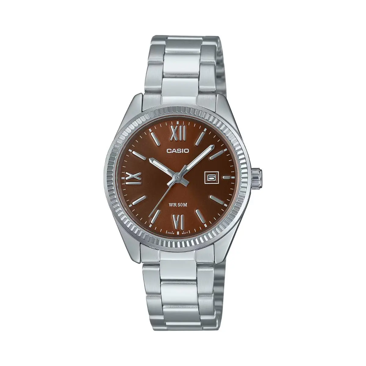 LTP-1302DD-5A Women’s Analog Watch Brown Dial Stainless Steel by Casio