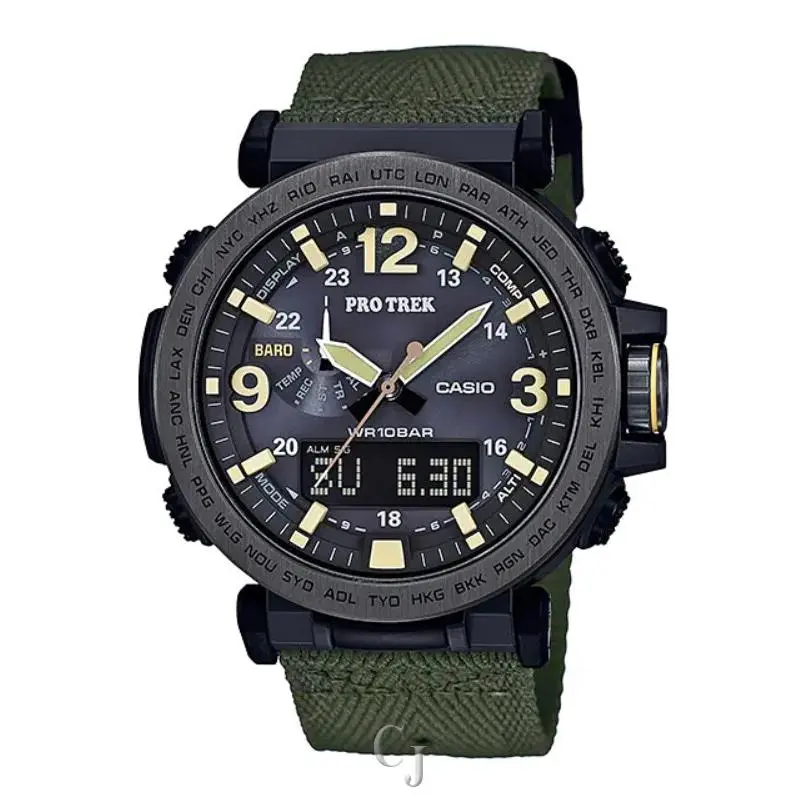Pro Trek PRG-600 Series Green Dial Tough Solar Men’s Watch PRG600YB-3 by Casio