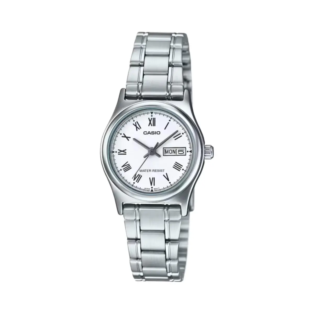Women`s White Dial Analog Watch Stainless Steel Bracelet by Casio