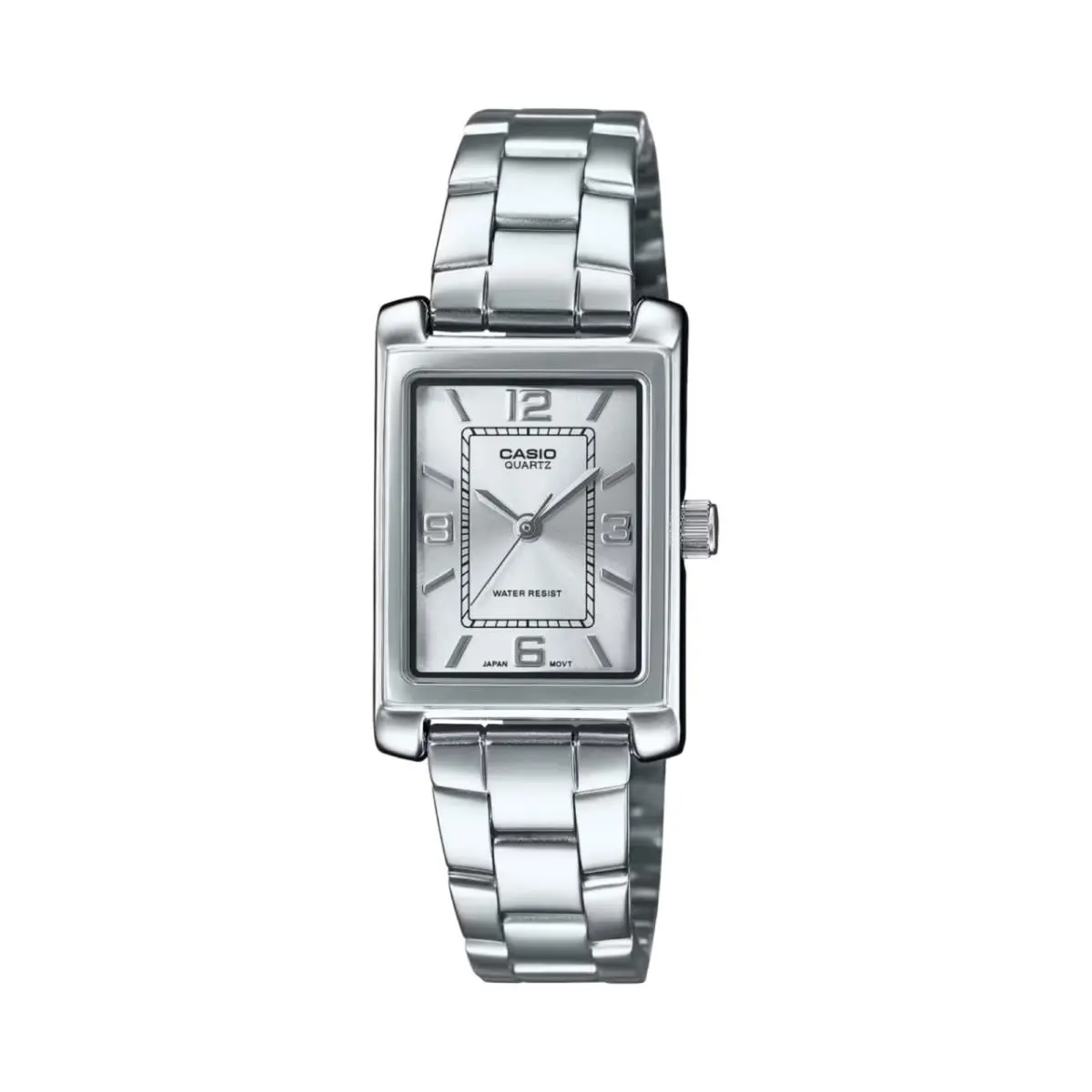 Women`s Silver Dial Analog Watch Stainless Steel Bracelet by Casio