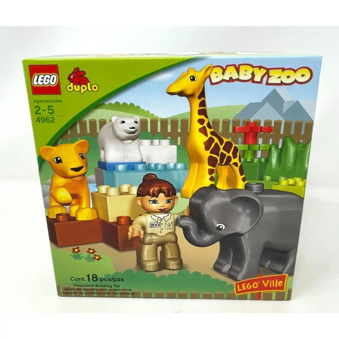 Lego Duplo 4962 Baby Zoo Rare Box 2006