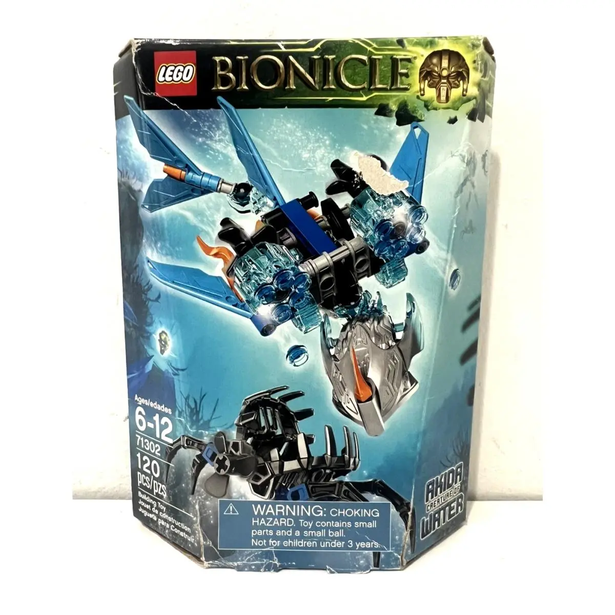 Lego Bionicle Akida Creature OF Water Set 71302 120 Pcs 2016