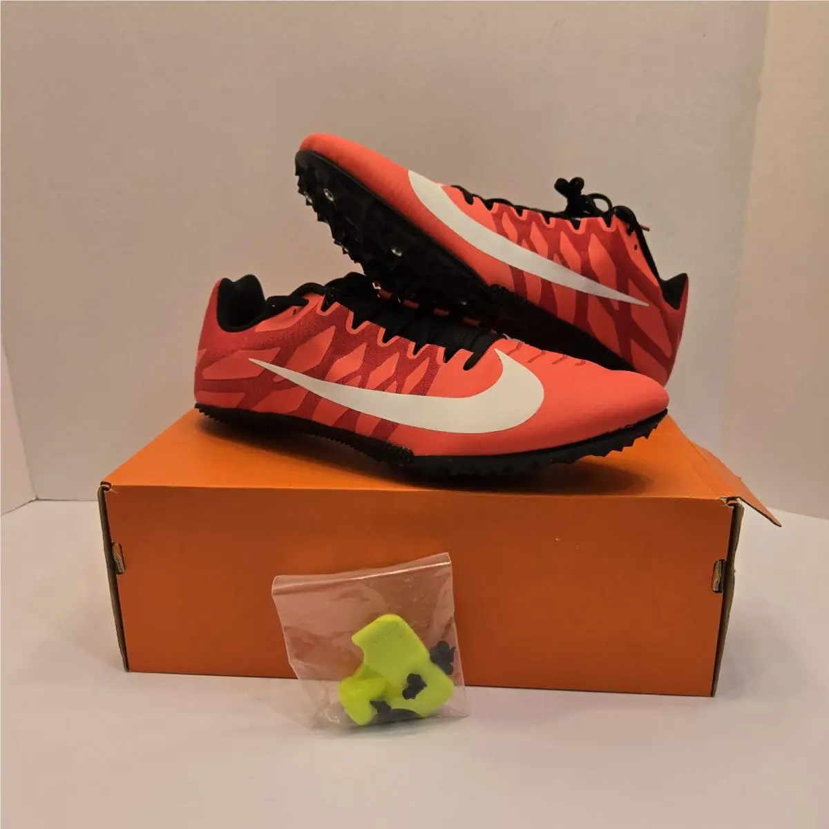 Nike Zoom Rival S 9 Size 14 Laser Crimson Red Rare Track Shoes 907564-604