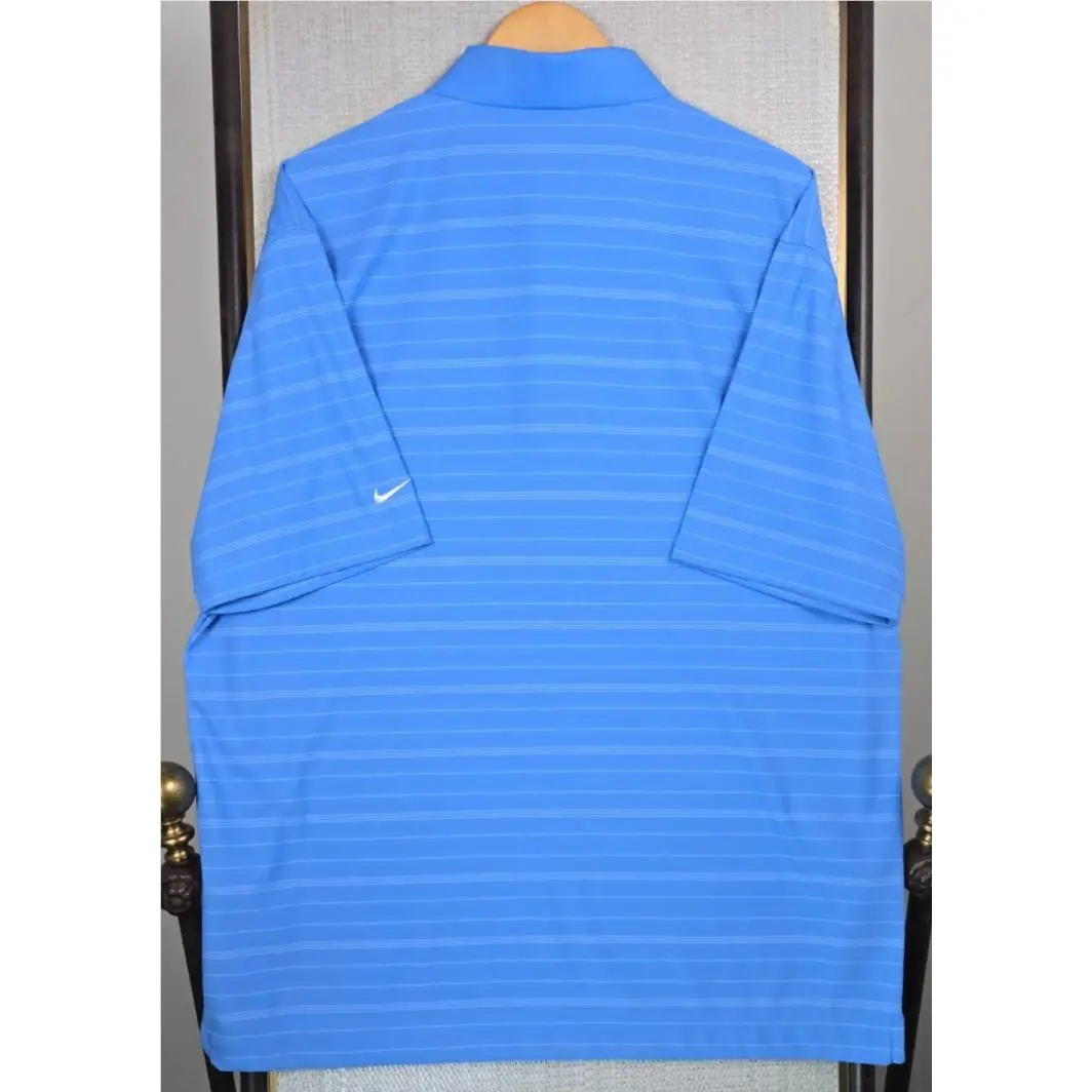 Nike clothing - short sleeve collared stretchy golf casual tennis UV sun protection button up front down sport shirt chest length performance wicking swoosh logo dri dry fit disney cruise line walt disney mickey - Blue 6