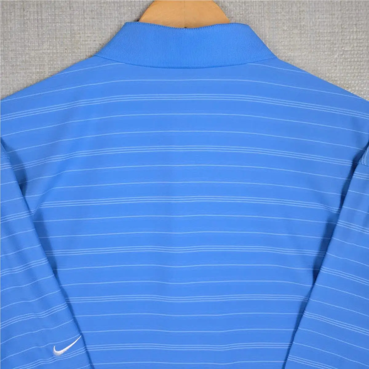 Nike clothing - short sleeve collared stretchy golf casual tennis UV sun protection button up front down sport shirt chest length performance wicking swoosh logo dri dry fit disney cruise line walt disney mickey - Blue 7