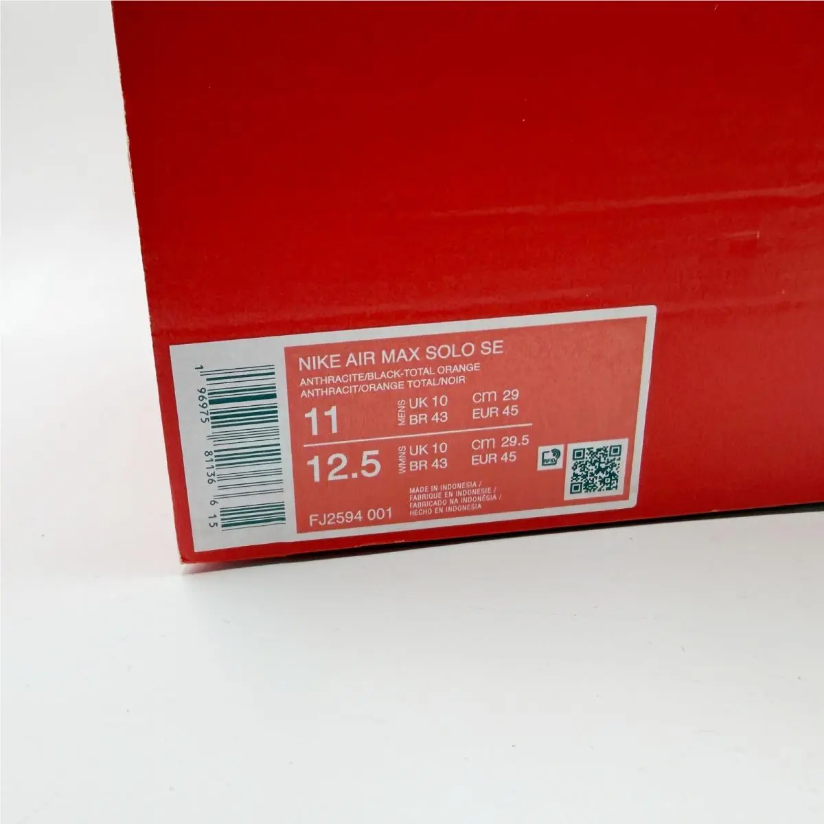Nike shoes - Nike Air Max Solo SE - FJ2594-001 - Gray (UPC: 196975811366) 9