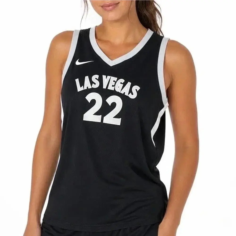 Nike Las Vegas Aces A`ja Wilson 22 Exploration Series Jersey Black Xxl