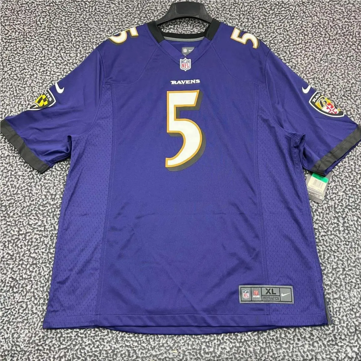 Baltimore Ravens Flacco 5 Jersey Shirt Men Extra Large Nike Short Sleeve XL