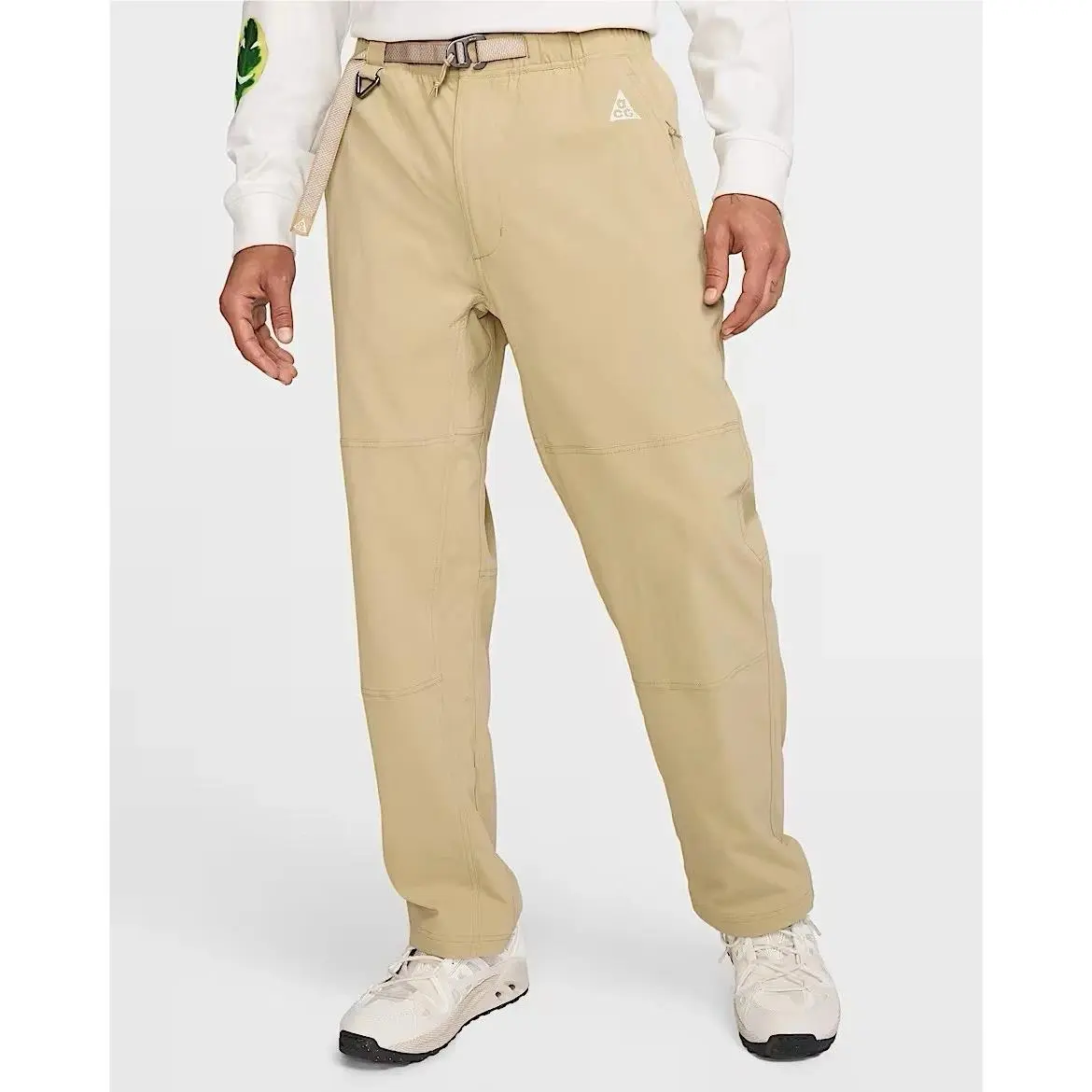 Nike Acg Pants UV Woven Hiking Pants Men`s Size XL Khaki Trouser Repel