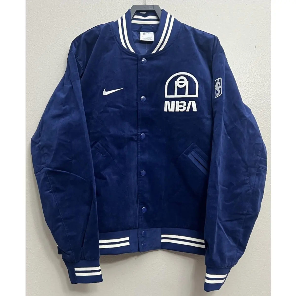 Nike Nba Trend 31 Corduroy Bomber Jacket Blue Void Size Large FZ7508 492 L