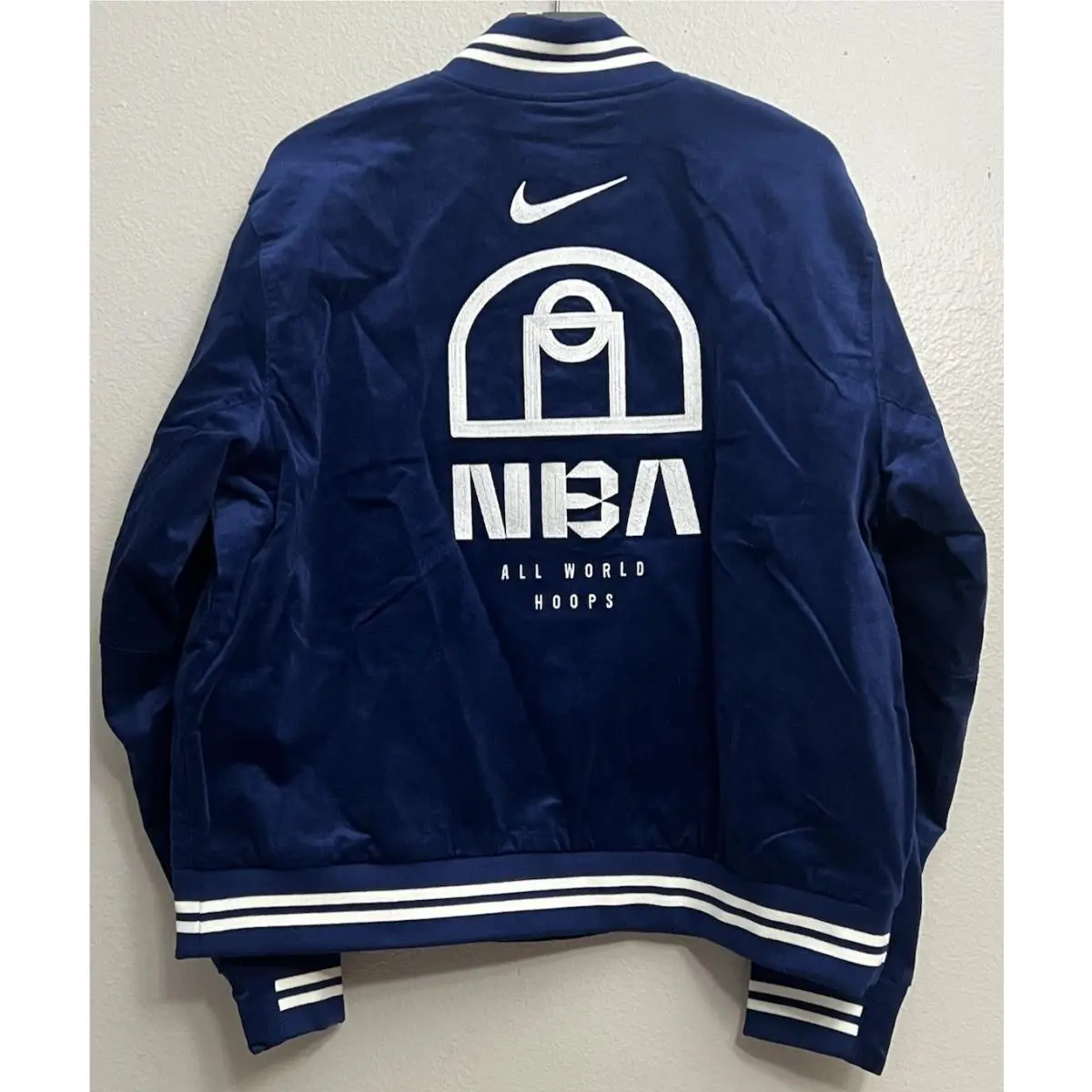 Nike clothing - Nike NBA Trend 31 Basketball Bomber Jacket - FZ7508-492 - Blue Void (UPC: 197602922813) 3