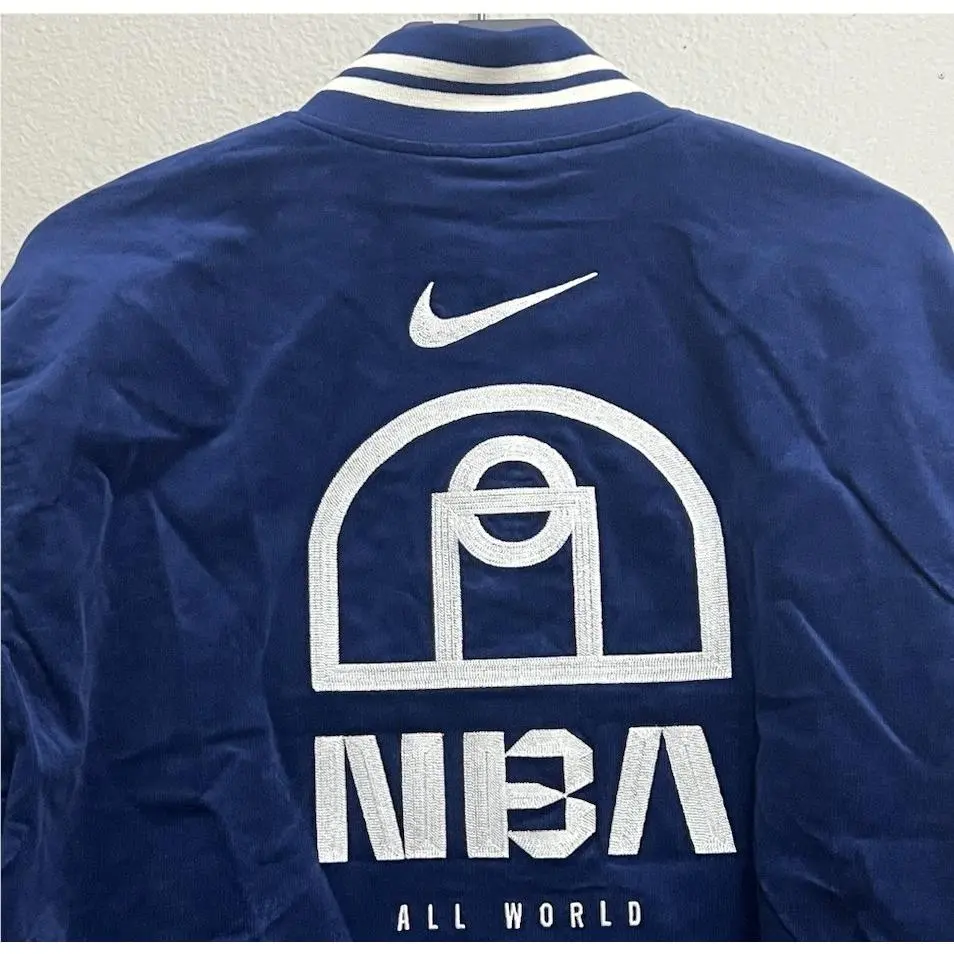 Nike clothing - Nike NBA Trend 31 Basketball Bomber Jacket - FZ7508-492 - Blue Void (UPC: 197602922813) 4