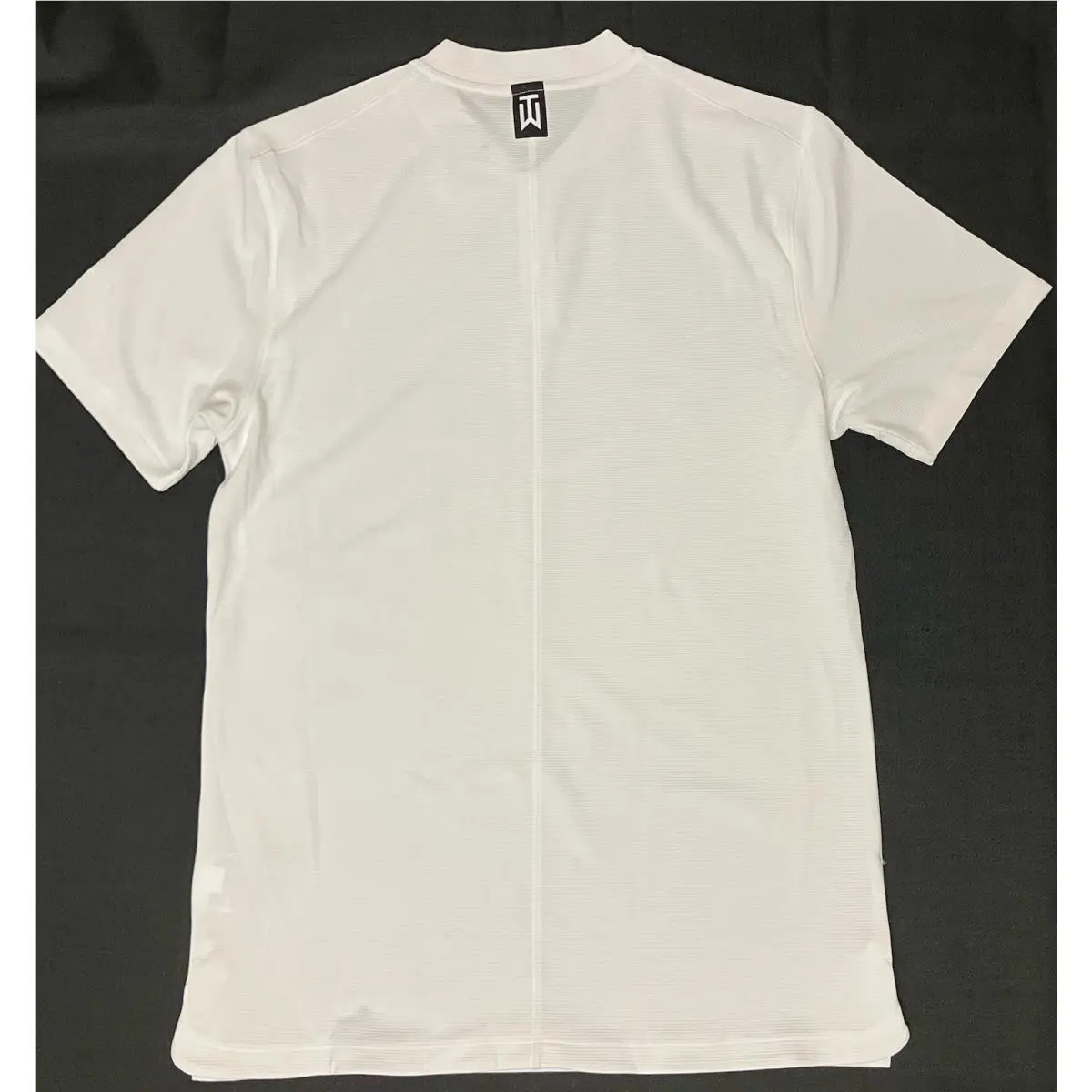 Nike clothing - TW Tiger Woods AeroReact Mock Blade Polo - White Black 5