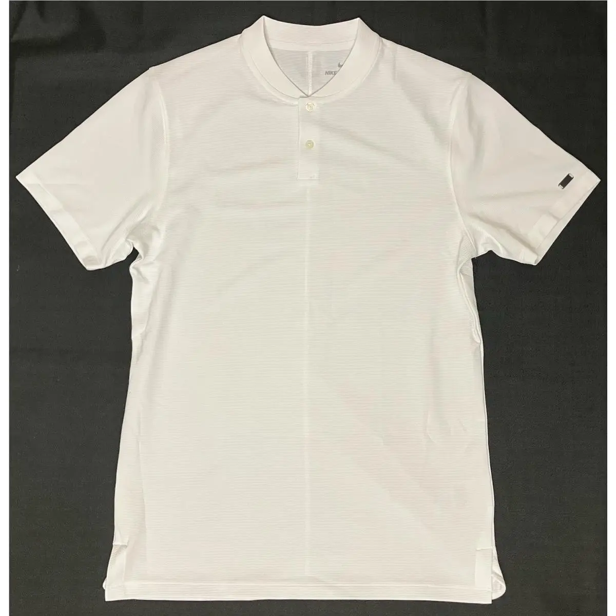 Nike clothing - TW Tiger Woods AeroReact Mock Blade Polo - White Black 6