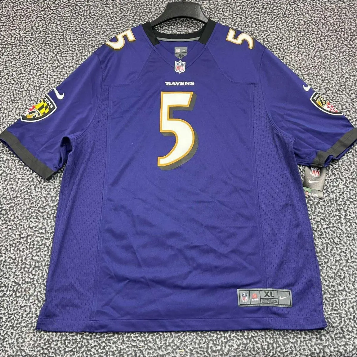Baltimore Ravens Flacco 5 Jersey Shirt Men Extra Large Nike Short Sleeve XL
