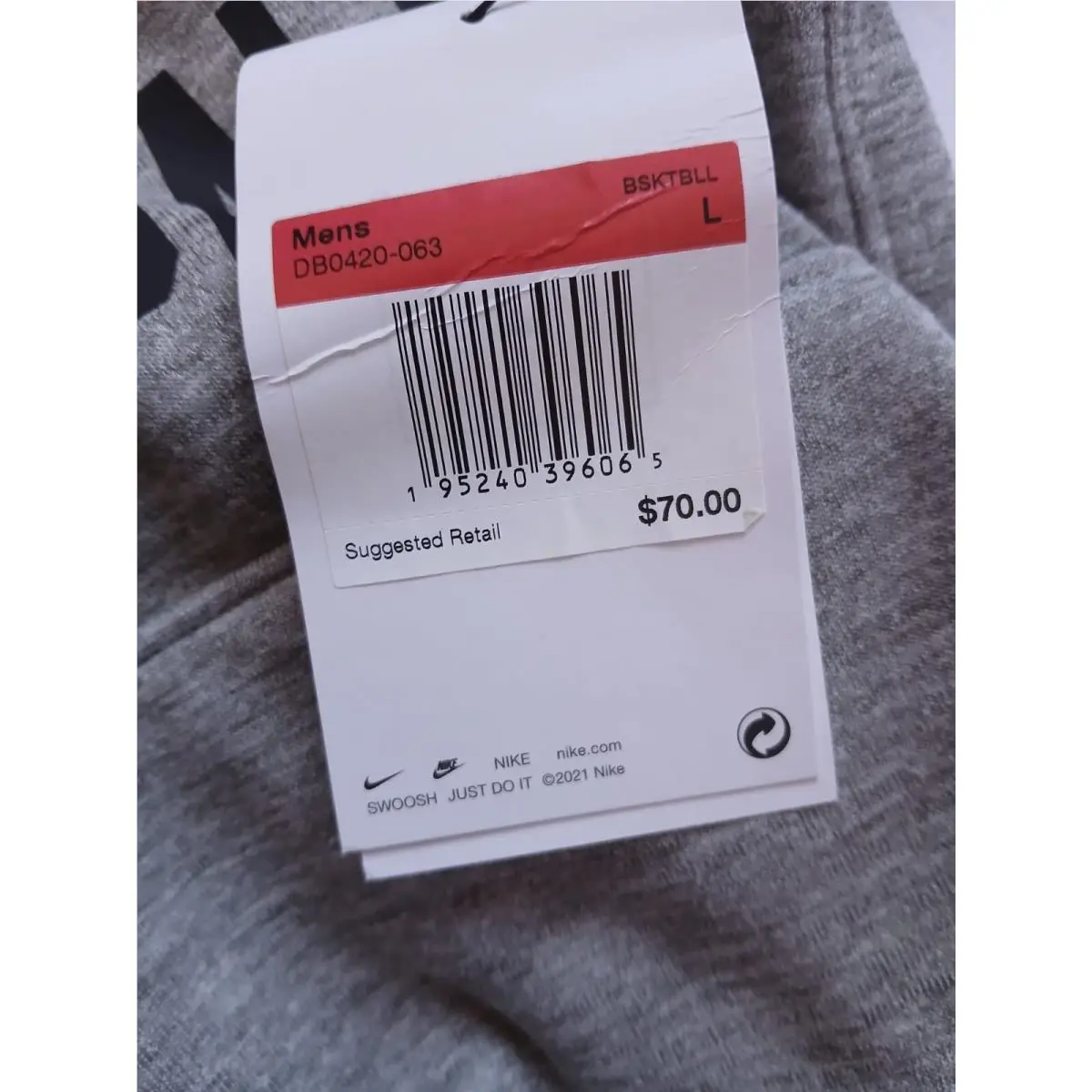 Nike clothing - DB0420-063 - DB0420-063 - Gray (UPC: 195240396065) 2