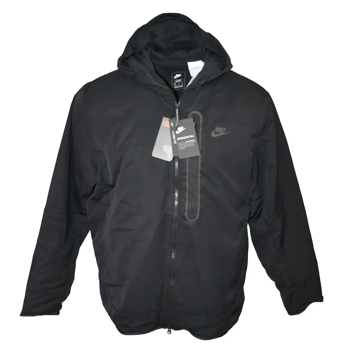 Nike Sportswear Tech Essentials Insulated Jacket Men`s Size Xlt Black Loose Fit