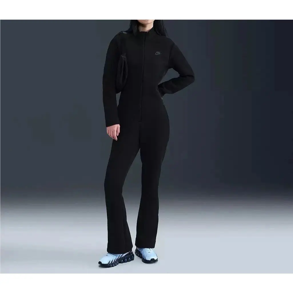 Nike Sportswear Tech Fleece Jumpsuit Size Medium Women Black HV4095-010