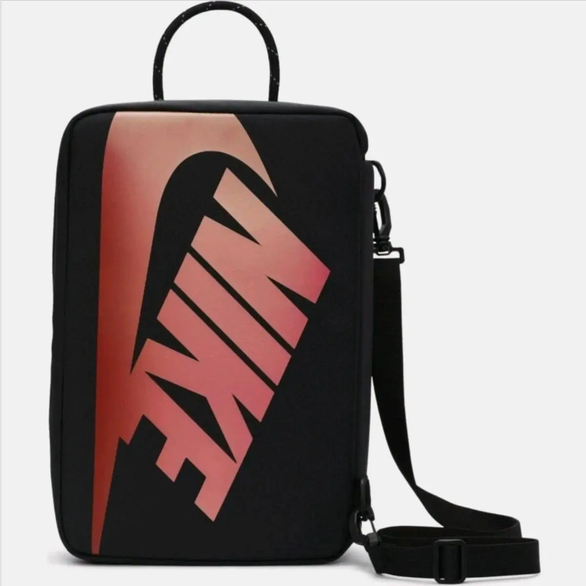 Travel Shoebox Bag Black and Red Adjustable Carry Strap Pockets DA7337-010 by Nike